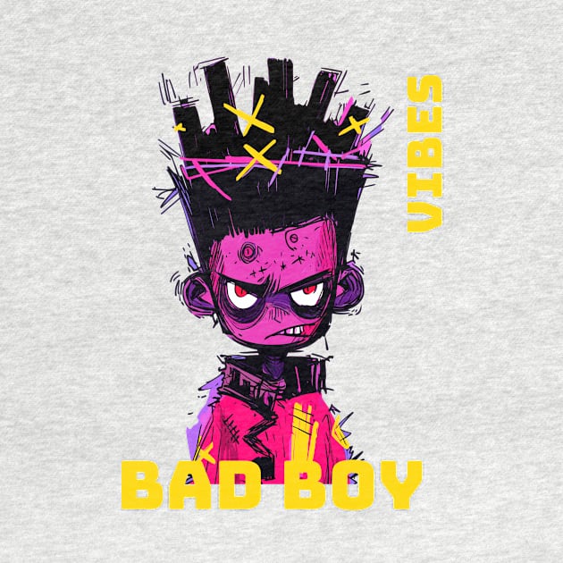 "Bad Boy Vibes" - Rebellious Attitude Art Print by VectorAD